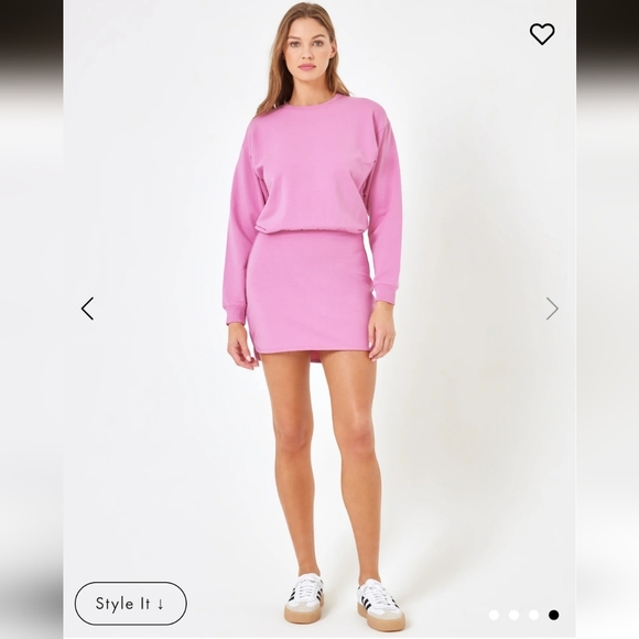 L*Space x Anthropologie Groove Dress In Pink Lady - Picture 1 of 8